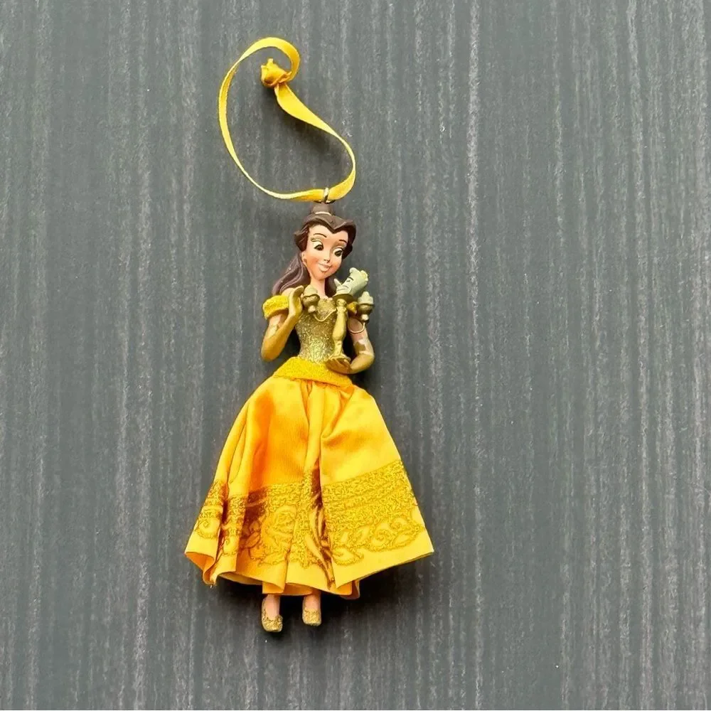 Disney Sketchbook Belle Ornament with Fabric Dress